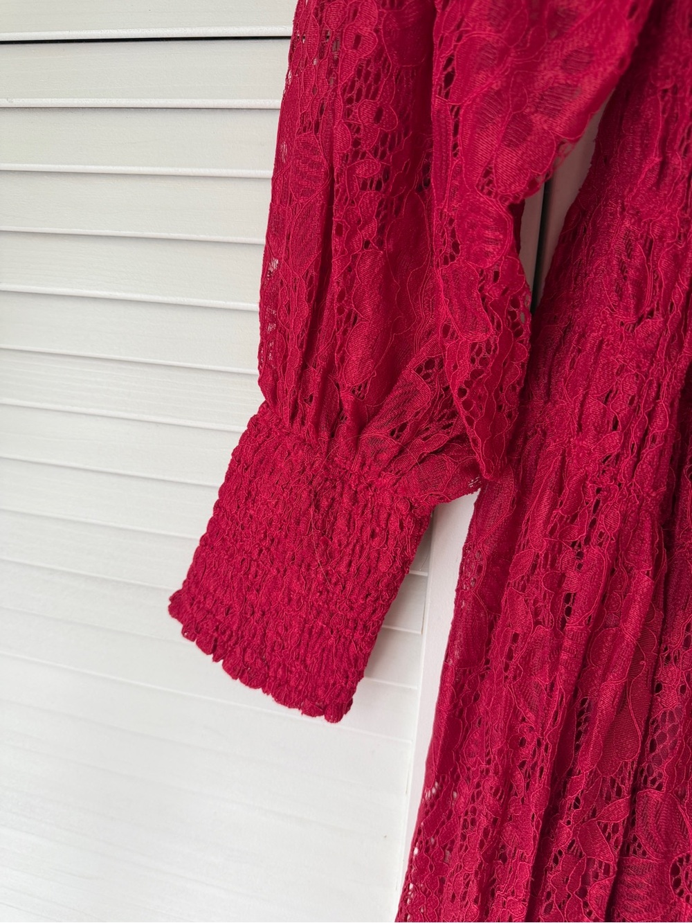 Listicle Women's magenta Lace Midi Dress - Picture 5 of 8